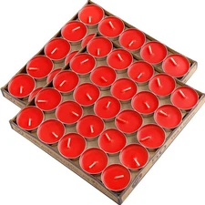 100 Pack Tea Lights - Smokeless, Unscented, Dripless & Long Lasting Mini