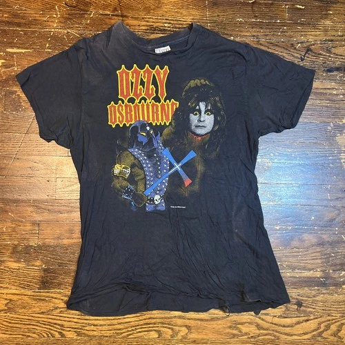 Ozzy Osbourne Vintage Double Sided Concert Tour T-Shirt 1980s vintage concert t-shirt, vintage, single stitch, B+ condition