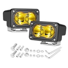 Yellow LED Pods Lights, 3 Inch 40W Yellow Fog Lights Spot Driving Yellow Spot