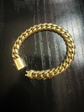 jaxxon cuban link gold bracelet 10mm 8&rdquo;