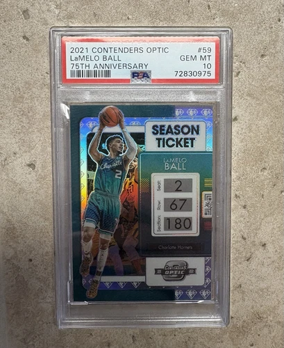 2021 Optic LaMelo Ball Season 75th Anniversary SP Case Hit #59 PSA 10 GEM 💎🔥