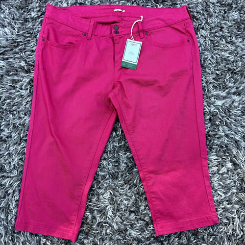 Levi’s 542 Capri Women’s Hot Pink Denim Jean Pants Stretch Size 22