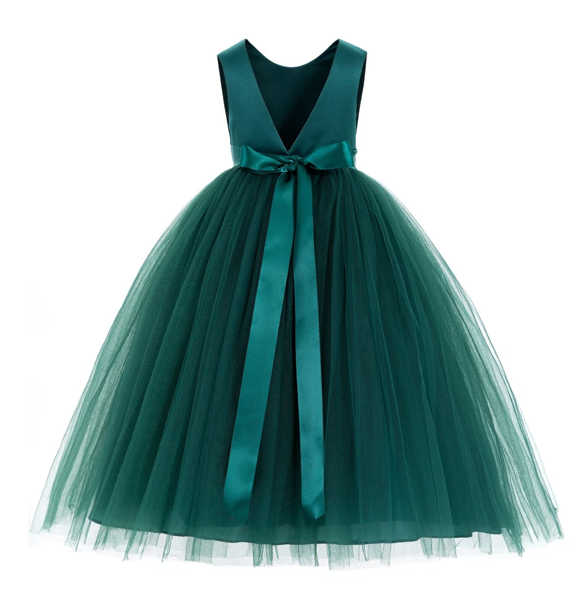 Satin Green Dresses for Girls for sale | eBay