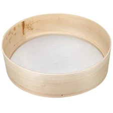 Wooden Flour Sifter Mesh Round Sifter Household Fine Mesh Strainers Flour Sie...