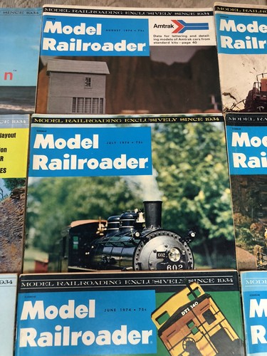 12 Model Railroader Train Magazines 1974 Complete Year - Picture 4 of 8
