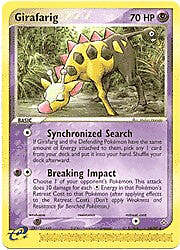 Pokemon EX Dragon  16/97 Girafarig Card