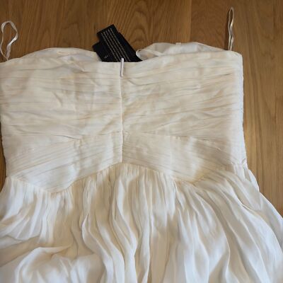 Jasmine Strapless Wedding Dress Silk Ann Taylor Size 14 | eBay