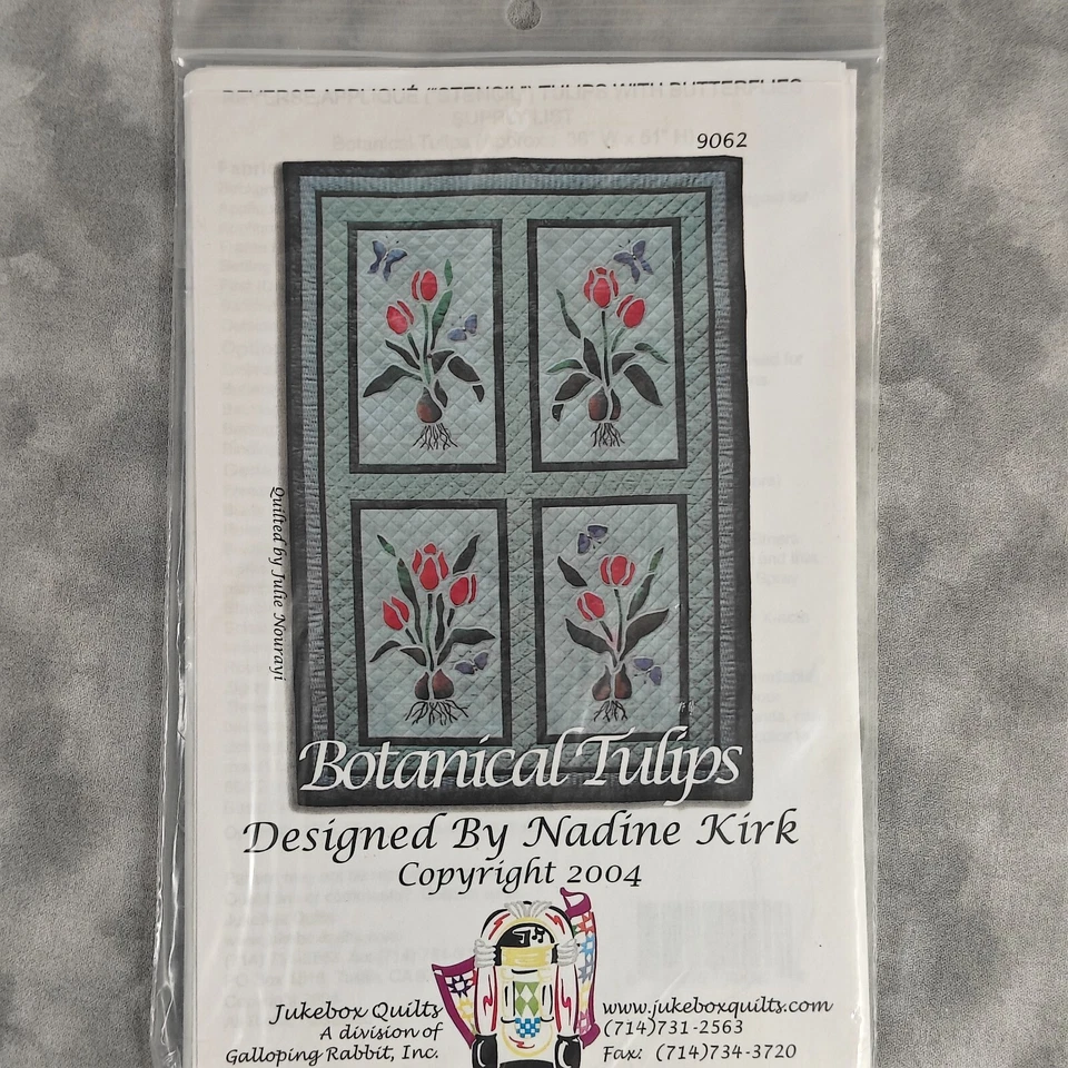 🌷 Botanical Tulips Quilt Pattern by Nadine Kirk - 2004 - Unused 🌷 - Image 2 of 4
