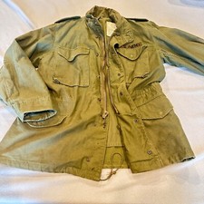 Vtg US Army M65 Field Jacket 80s Medium OG 107 Reg Cold Weather Coat Winfield