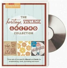 The heritage, VINTAGE  RETRO Collection Scrapbooking Clip-Art and Fonts NEW