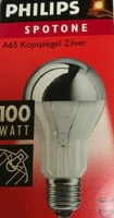 Philips Kuppe Silber GlüHlampe E27 100W Kuppe Silber Kuppenverspiegelt Decor A65