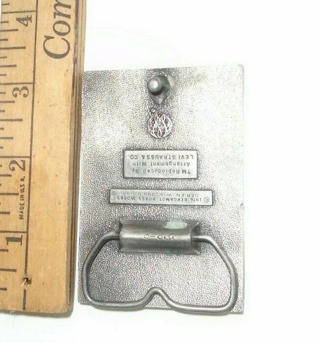 Vintage Levi Strauss & Co Belt Buckle by bergamot brass works 1976