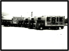 Vtg. Look GMC New Metal Sign: COE Box Vans - Erie Trucking Company