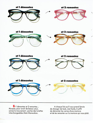 Advertising 078 1990 Alain Manoukian Interchangeable Glasses (Straight