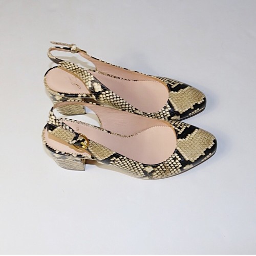 New! J.Crew Slingback Snake-embossed Leather Pumps NWOT Size: 7.5 - Picture 4 of 12