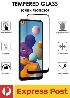 Samsung Galaxy A21s Screen Protector Full Glue / Coverage Tempered Glass