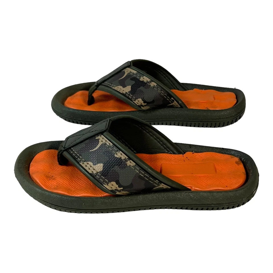 Summer Hunter Orange Camouflage Flip Flops Camo Kids Boys Girls 10-11 - Image 4 of 4
