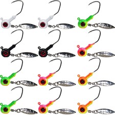 20pcs 1/8 3/16 oz Lead Jig Head Spinner Bait Fishing Hooks Bass Crappie Lure
