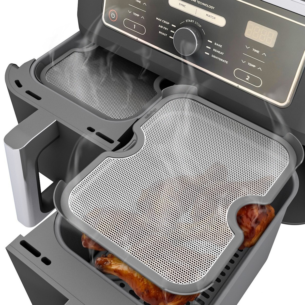 2er Set Spritzschutz Für Ninja Foodi MAX Dual Zone AF400EU & AF451EU – Silikon-Schutz Für Heizspirale & Ventilator