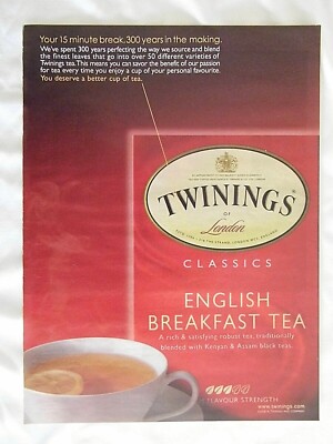 2007 Magazine Advertisement Page For Twinings Of London English Breakfast Tea Ad