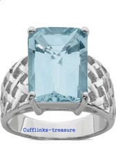Natural Blue topaz Gemstone with 925 Sterling Silver Ring for Men's 9R5