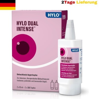HYLO DUAL INTENSE Augentropfen bei trockenen Augen - Doppelpackung 2x10ml