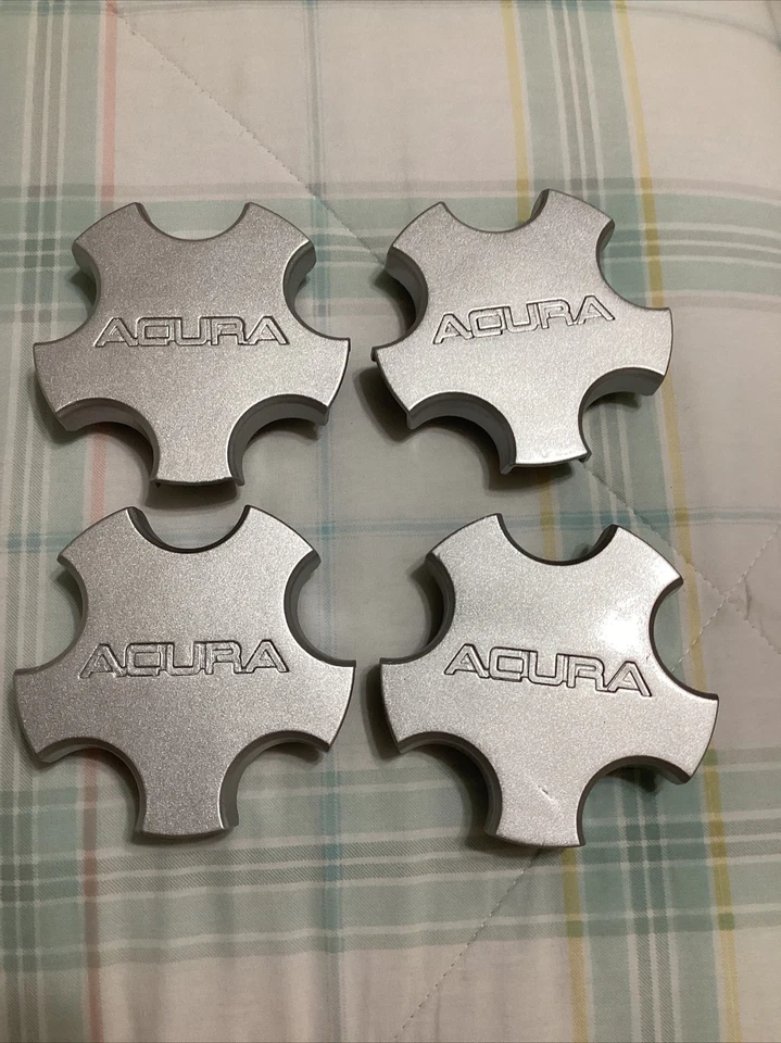 Conjunto de 4 tampas centrais OEM para 1996-1998 Acura TL 71777 prata repintada - Imagem 2 de 4