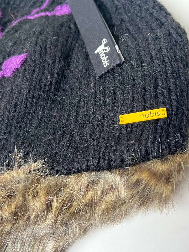 De colección Nobis Ms Eve Gorro Tejido Imitación Fux Oreja Solapa Aviador Sombrero Soldado Gorra Piloto Foto 2 de 4