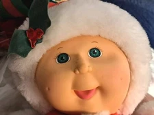 Vintage CABBAGE PATCH KIDS SANTA BABY Crib Doll 1992 Christmas Gift  Cute 😍 