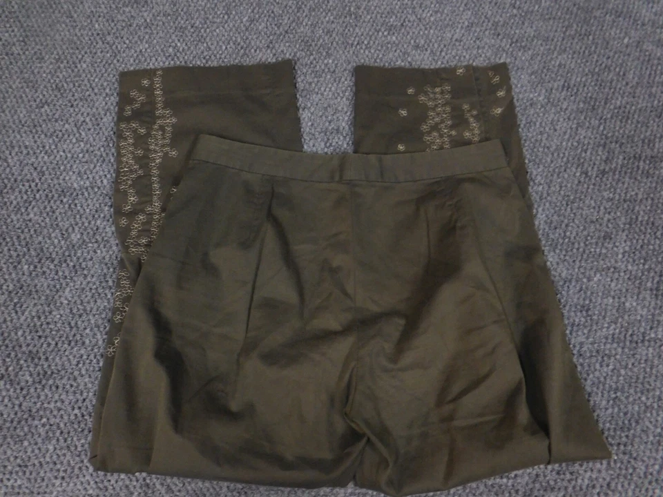 DKNY Mujer Pantalones 4 Verde Pantalones Chino Foto 4 de 4