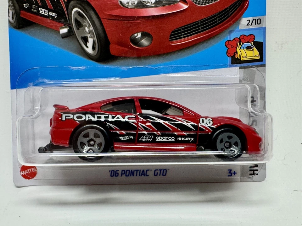 Coche de juguete fundido a presión Mattel Hot Wheels (2006) Pontiac Gto #182/250 HW tira de arrastre 2/10 Foto 2 de 4