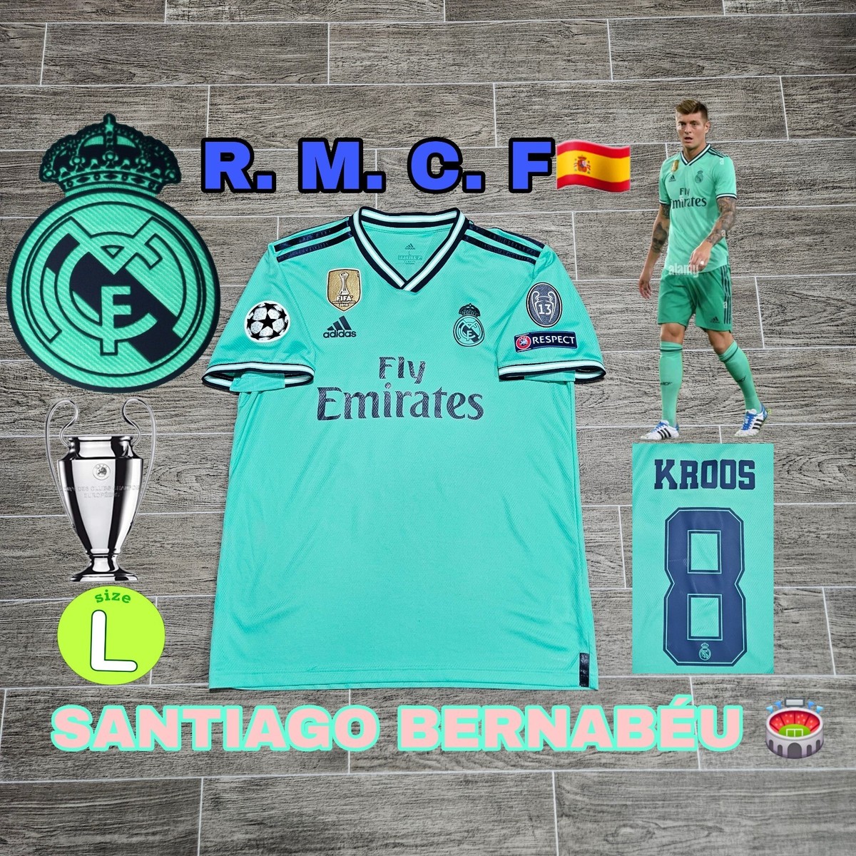Adidas Real Madrid CF Toni Kroos#8 19/20 third Soccer Jersey Adidas Real Madrid CF Toni Kroos#8 19/20 third Soccer Jersey
