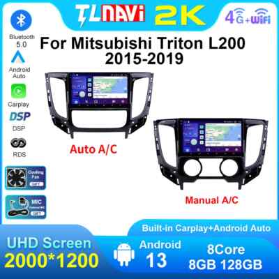 9 Inch Android Auto Carplay Car Player For Mitsubishi L200 Triton 2015-2019 GPS