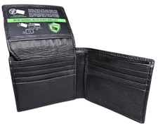 Men's Genuine Leather Classic Bifold Wallet Passcase Extra Capacity Credit Cards