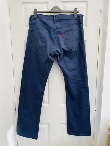 Levi’s French Navy Blue Straight Leg Jeans 36W 32L Excellent Condition - Picture 2 of 5