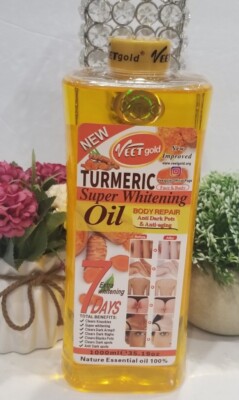 Veet Gold Turmeric Super Whitening Body Corrector Oil 1000ml Brand New 