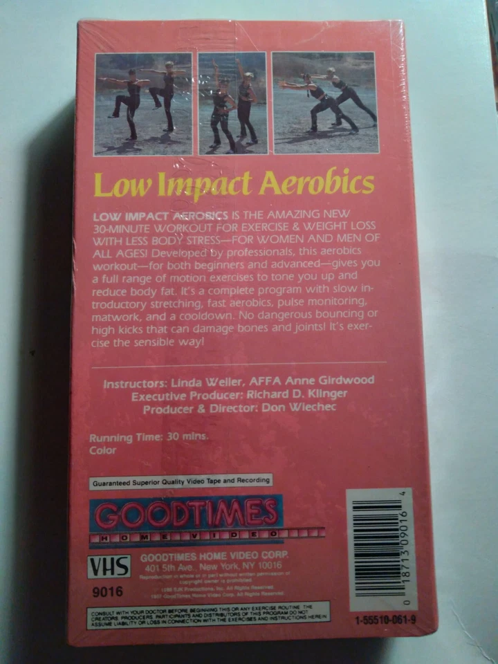 Low Impact Aerobics (VHS, 1986) Brand NEW - Goodtimes 80's Nostalgic Workout - Image 2 of 3