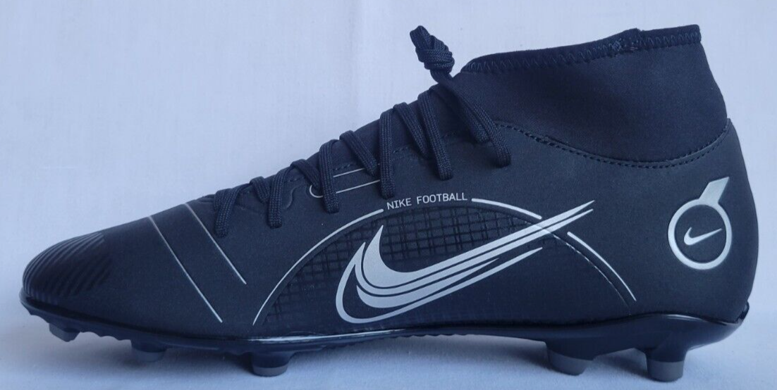 Mens Size 12 Black Silver Nike Mercurial Superfly 8 Club FG 