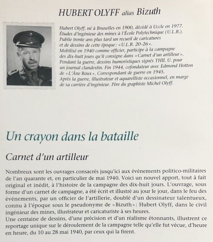 BIZUTH / H. OLYFF : UN CRAYON DANS LA BATAILLE - CARNETS D'UN ARTILLEUR MAI 1940 - Picture 2 of 2