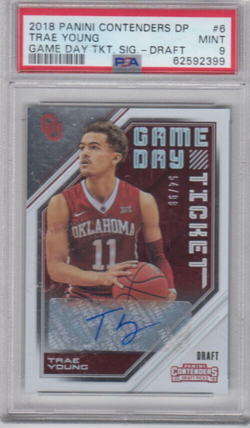 その他 TRAE YOUNG ROOKIE TICKET AUTO HOLO PSA 9 2018 PANINI CONTENDERS #6 TRAE YOUNG AUTO ROOKIE RC GAME DAY