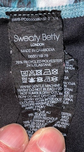SWEATY BETTY Printed Super Sculpt Pocket 7/8 Leggings Floral Green Size L - Picture 7 of 19