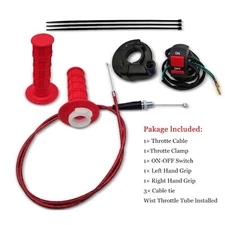Mini Bike Handle GripsThrottle Cable Kit, Baja MB200 200cc 50cc -150cc Dirt Bike
