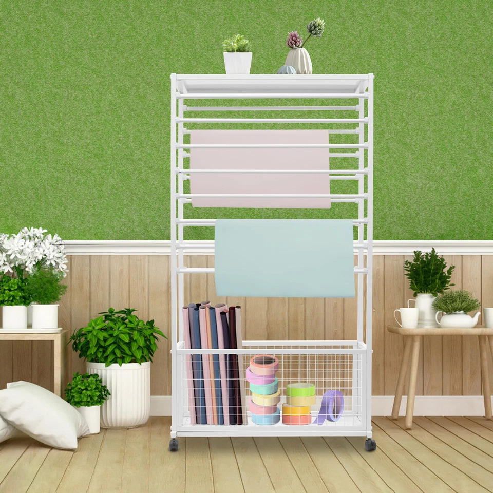 Organizador Soporte Cinta Móvil con Ruedas y Amplio Espacio de Almacenamiento Foto 3 de 4