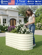 💯Raised Garden Bed Kits 4x2x2 ft Metal Raised Planter Bed Vegetables Flowers 