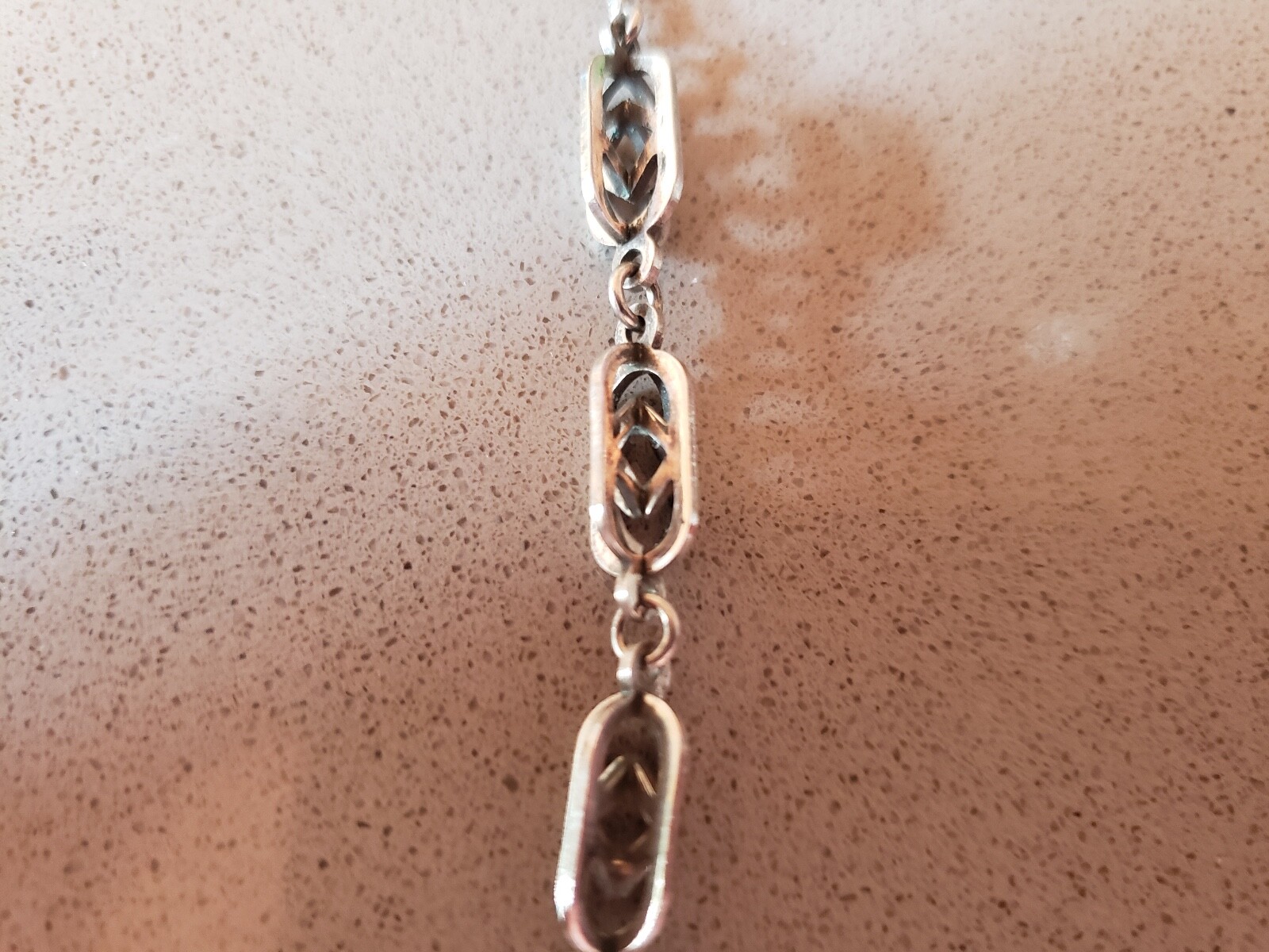 Vintage Modernist Solid Silver Chain - image 8