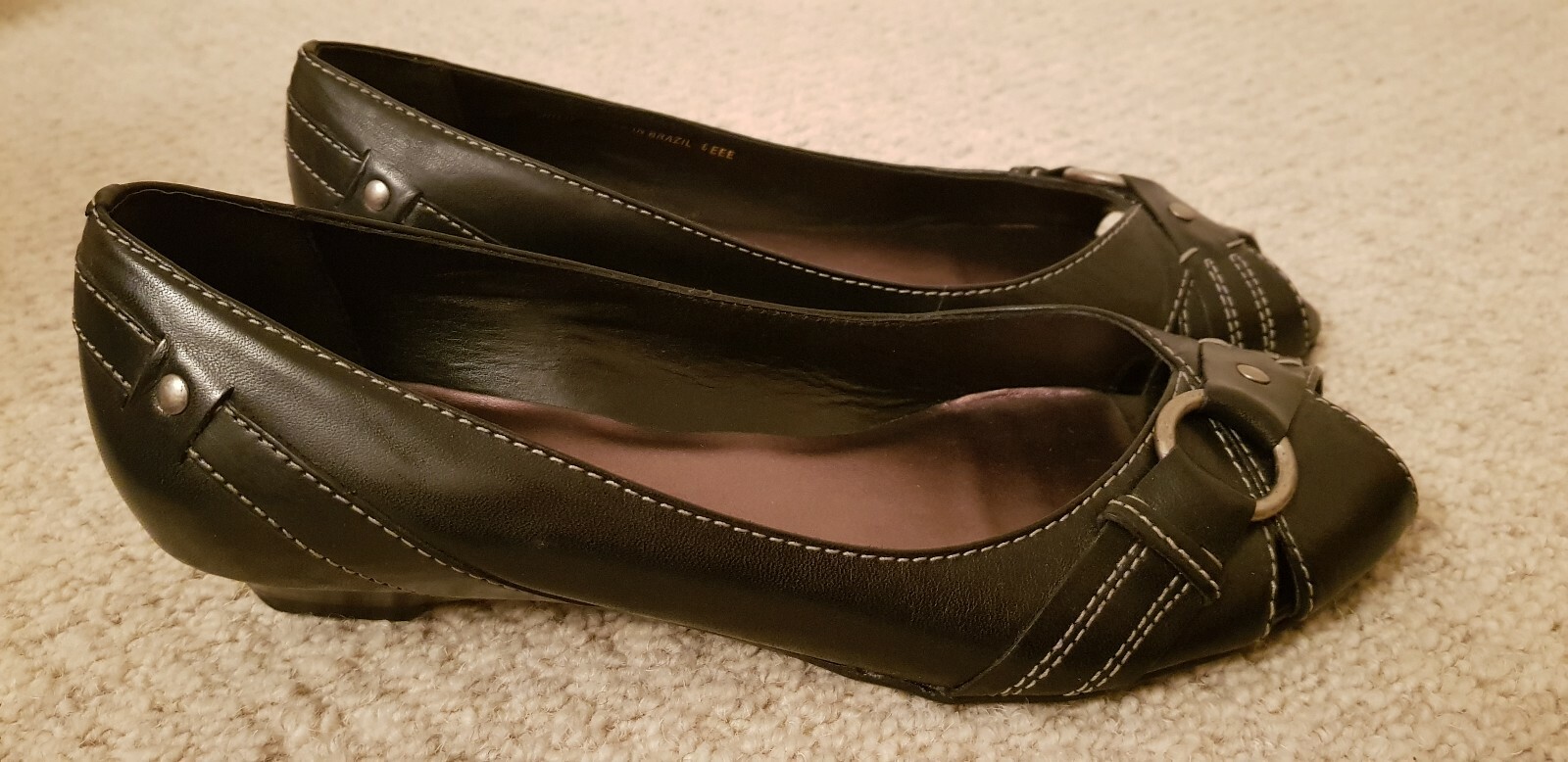 APL Emotion Black Leather Ladies Sandal Size 6