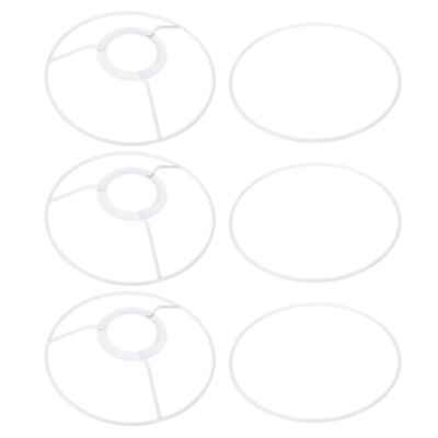 6'' E26 E27 Lampenschirm Ring Gestell mit Europäischer Installateur 3 Pack Weiß