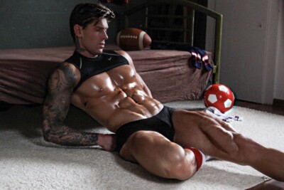 [D121] Male Model Showing Off Body To Viewer Fine Art Hunky Physique