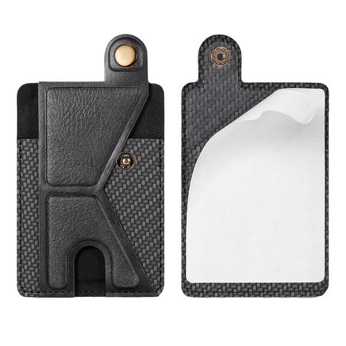 Leather Phone Card Holder with Adjustable Stand for Back of Phone - Zdjęcie 11 z 11
