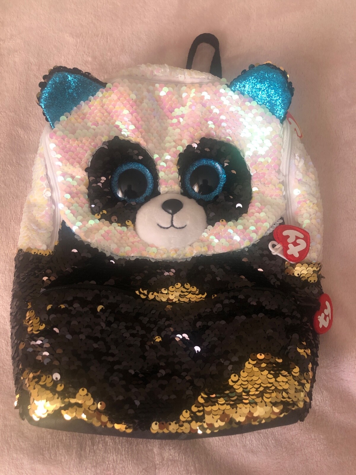 panda sequin backpack